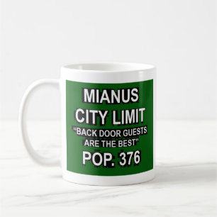 Mianus Connecticut Funny City Limit Sign Coffee Mug