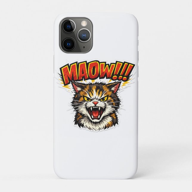Miaow!! | Funny Cat Phone Case for Cat Lovers (Back)