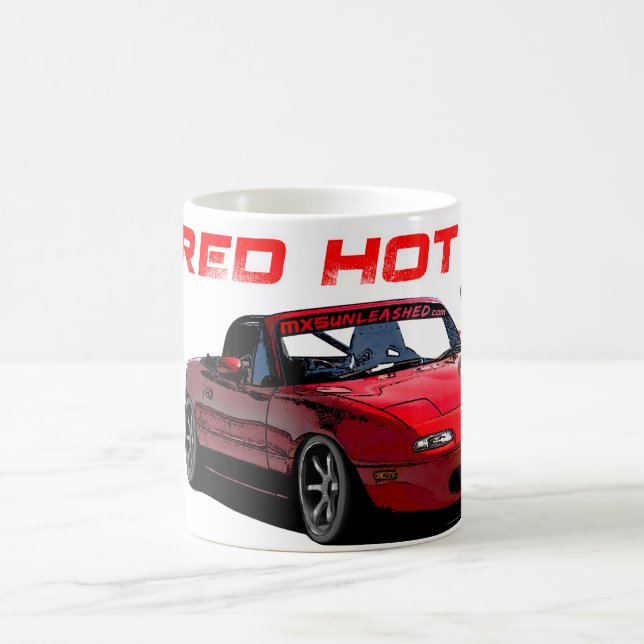 Miata MX-5 Red Hot Coffee Mug (Center)