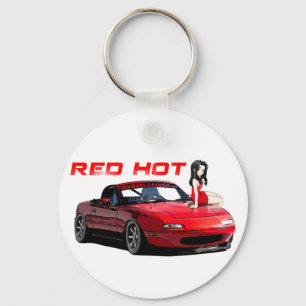Miata MX-5 Red Hot Key Ring