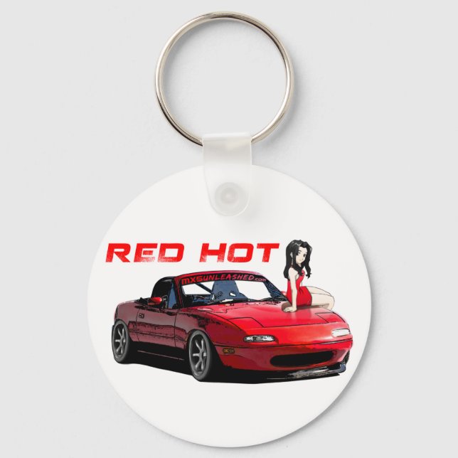 Miata MX-5 Red Hot Key Ring (Front)