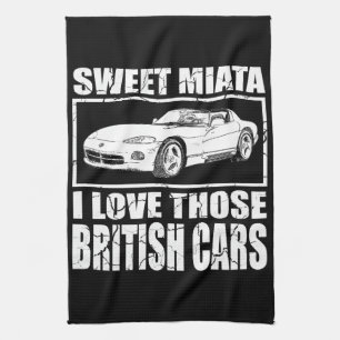 Miata Viper british car joke Tea Towel