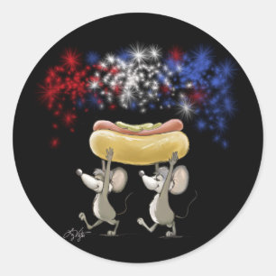 Mic And Mac's 4th Of July Night Picnic Stickers