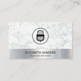 Mic   Blogger   Podcast Host   Marble Metal Business Card