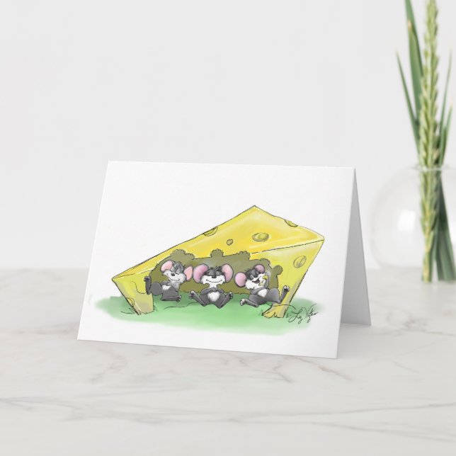 Mic, Mac And Moe’s Feast Of Thanksgiving Art Card (Front)