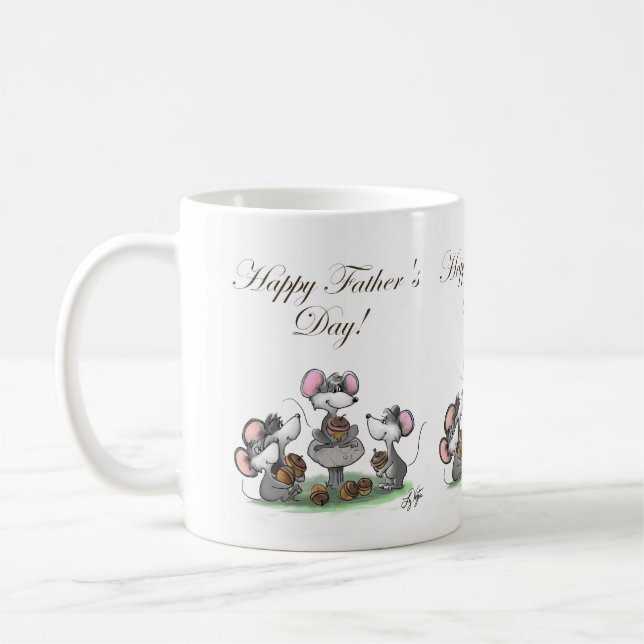 Mic, Mac and Moe's Happy Father's Day Coffee Mug (Left)