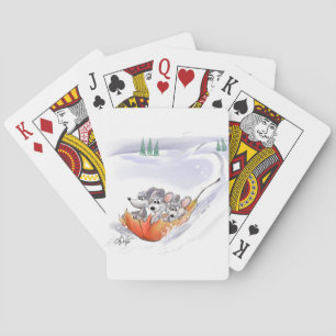 Mic, Mac And Moe's Winter Holiday Playing Cards