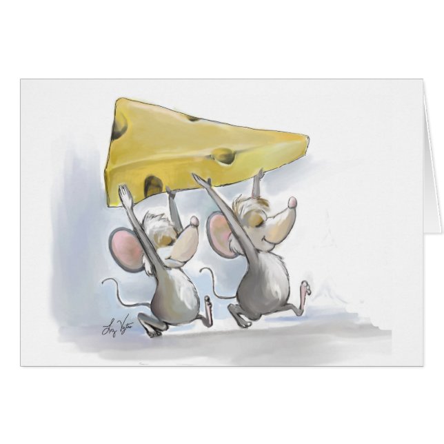 Mic & Mac Bringing In The Cheese Card (Front Horizontal)