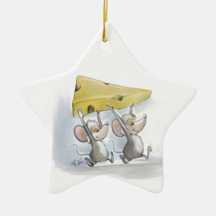Mic & Mac Bringing In The Cheese Star Ornament