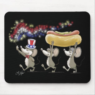 Mic, Mac & Moe's 4th Of July Night Picnic Mousepad