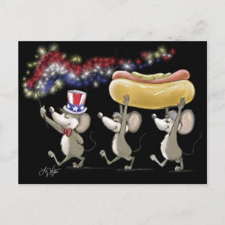 Mic Mac & Moe's 4th Of July Night Picnic Postcard