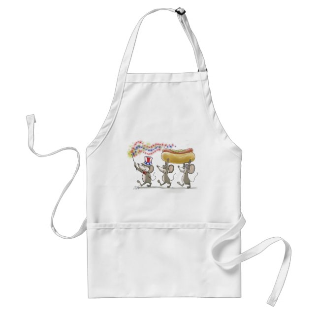 Mic, Mac & Moe's Happy 4th of July Apron (Front)
