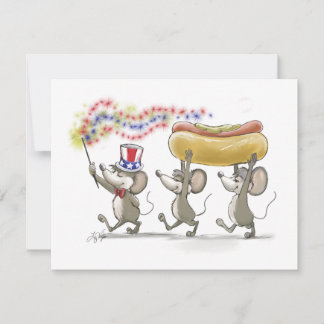 Mic, Mac & Moe's Happy 4th of July Invitations