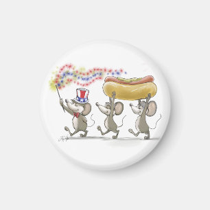 Mic, Mac & Moe's Happy 4th of July Magnet