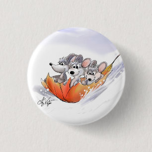 Mic, Mac & Moe's Winter Holiday Button