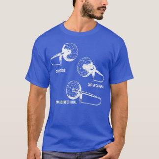 Mic Pick Up Pattern Music Recording Microphone  T-Shirt