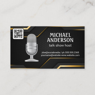 Mic   Podcast Host   QR Code Business Card