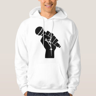 Mic Raise - Old School Hip Hop Microphone Graphic Hoodie