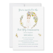 MICAELA Communion Invitation