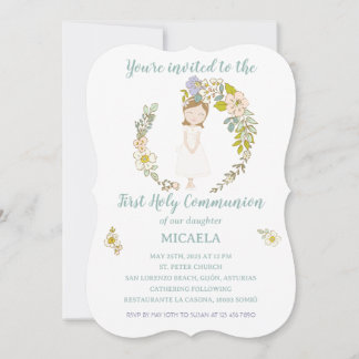 MICAELA Communion Invitation