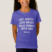 Micah 6:8 Act Justly White Bordered Text