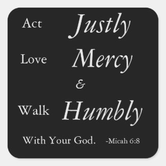 Micah 6:8 Bible Verse Sticker