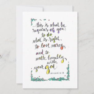 MICAH 6:8 CARD