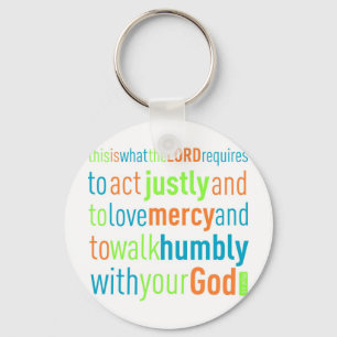Micah 6:8 key ring