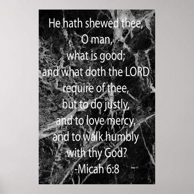 Micah 6:8 poster (Front)