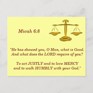 Micah 6 8 Scripture Memory Card