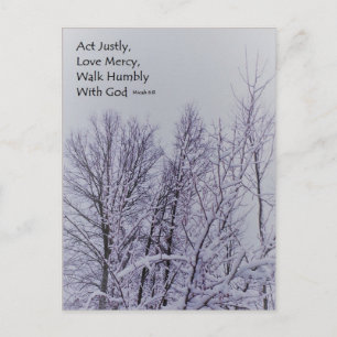 Micah 6:8 Scripture Post Card