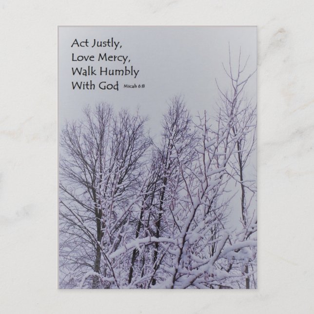 Micah 6:8 Scripture Post Card (Front)
