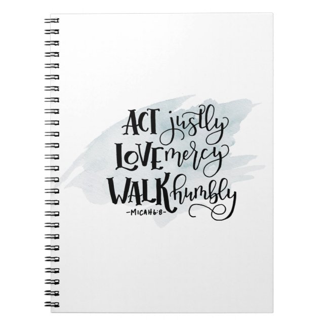 Micah 6:8 Spiral Notebook (Front)