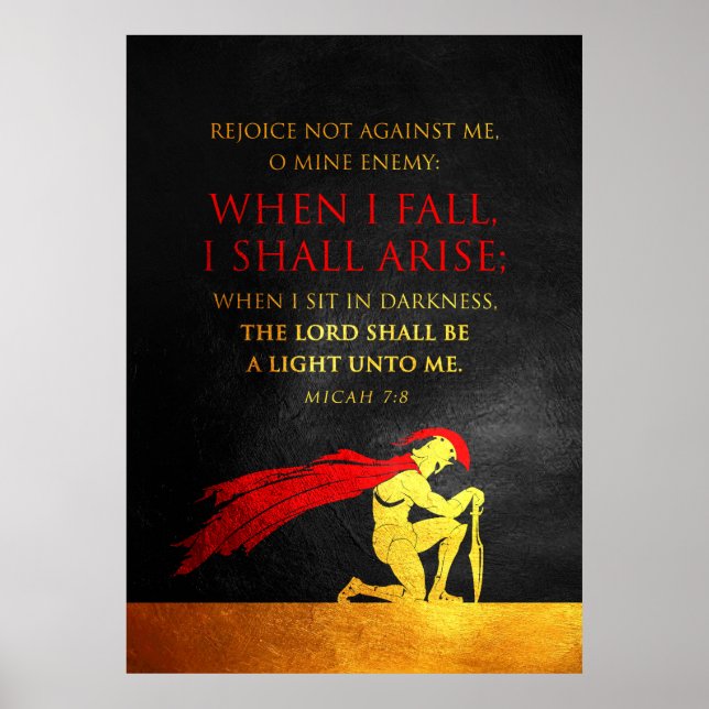 Micah 7:8 Bible Verse Poster (Front)