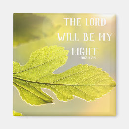 Micah 7:8 Sunny Leaf Magnet