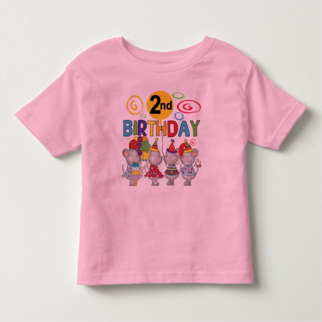 Mice 2nd Birthday T-shirts and Gifts (Front)