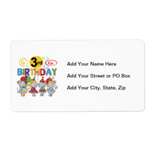 Mice 3rd Birthday T-shirts and Gifts