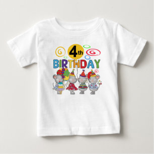 Mice 4th Birthday T-shirts and Gifts