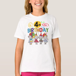 Mice 4th Birthday T-shirts and Gifts