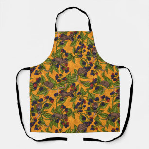 Mice and blackberries on yellow apron