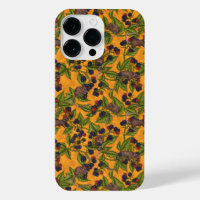 Mice and blackberries on yellow