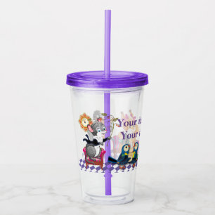 Mice and squirrels play a concert acrylic tumbler