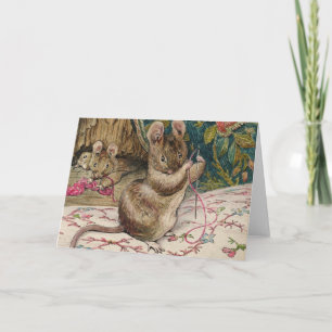 Mice At Work - Beatrix Potter Card