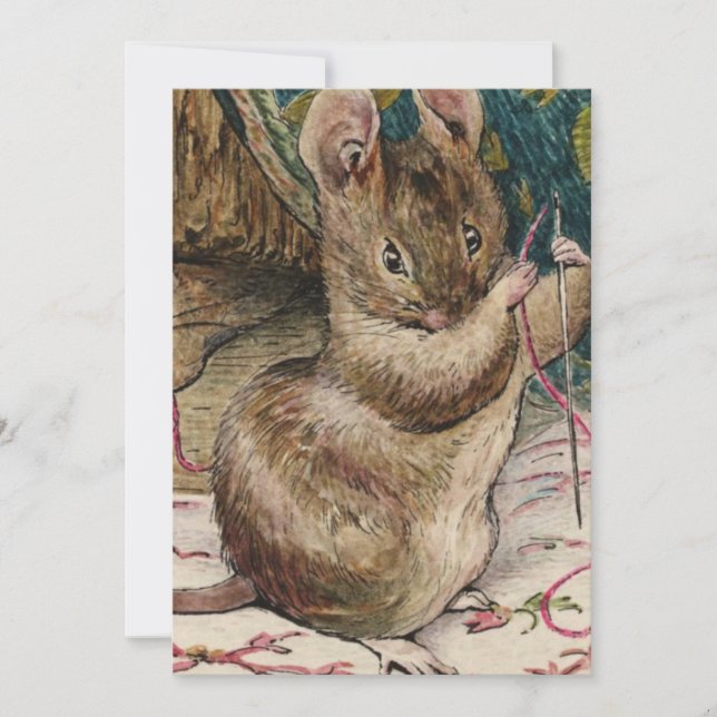 Mice At Work - Beatrix Potter Invitation (Front)