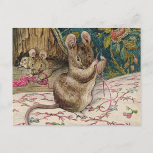Mice At Work - Beatrix Potter Postcard