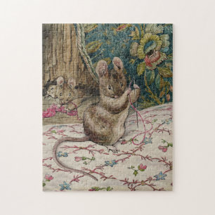Mice at Work Threading the Needle (Beatrix Potter) Jigsaw Puzzle