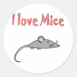 Mice Classic Round Sticker