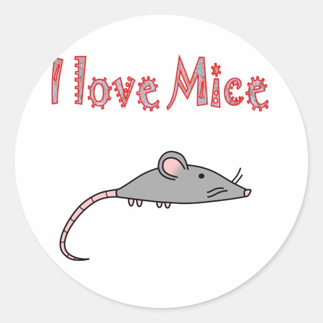 Mice Classic Round Sticker (Front)