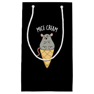 Mice Cream Funny Ice Cream Pun Dark BG Small Gift Bag