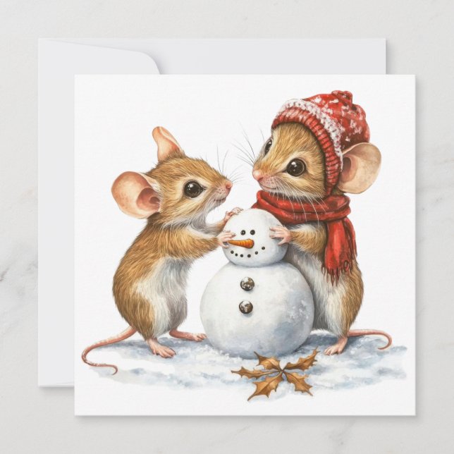 Mice Flat Christmas Card (Front)